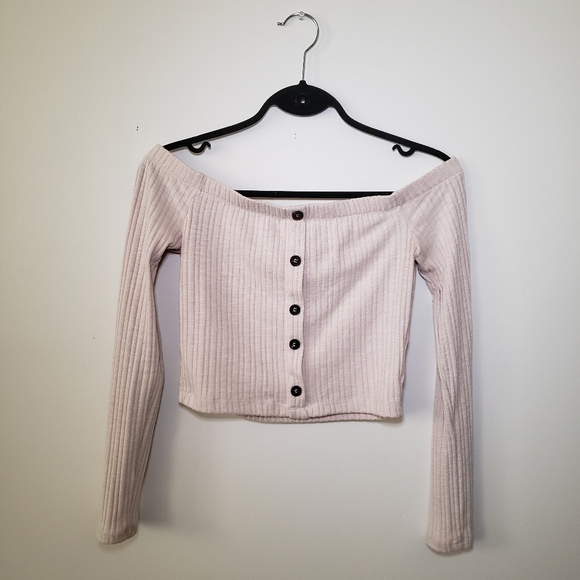 2/$8: Off-The-Shoulder Crop Top - Picture 2 of 6